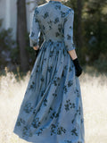 Embroidered Vintage Elegant Long Dress
