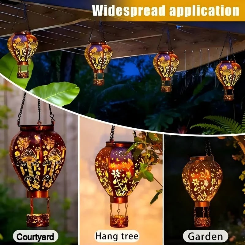 🎁 Solar Hot Air Balloon Hanging Lantern 🎈 A Unique Gift for Garden Lovers