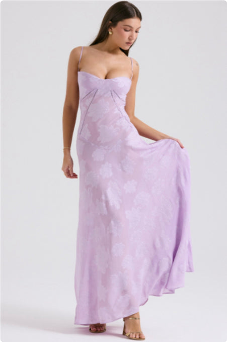 Elegant Embroidered Slim Suspender Dress
