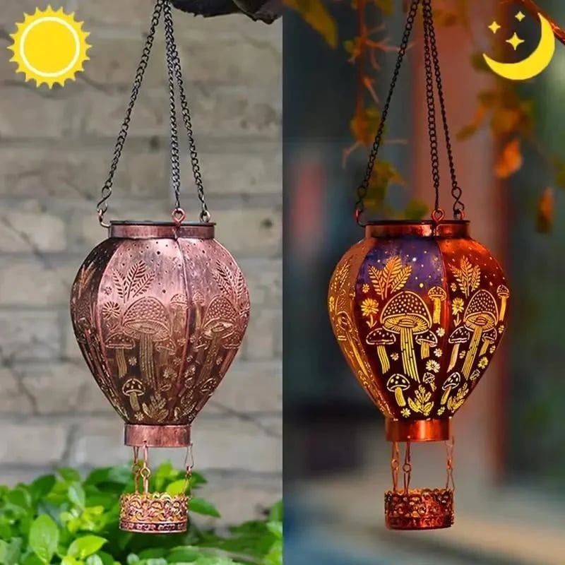 🎁 Solar Hot Air Balloon Hanging Lantern 🎈 A Unique Gift for Garden Lovers