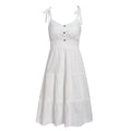 Bowknot shoulder embroidered women's dress