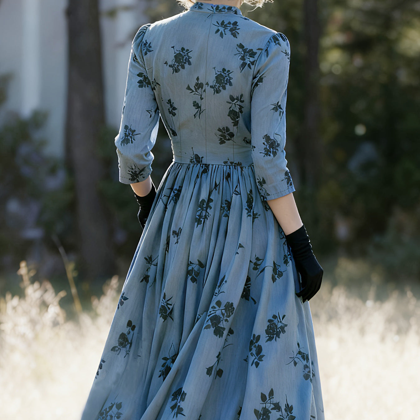 Embroidered Vintage Elegant Long Dress