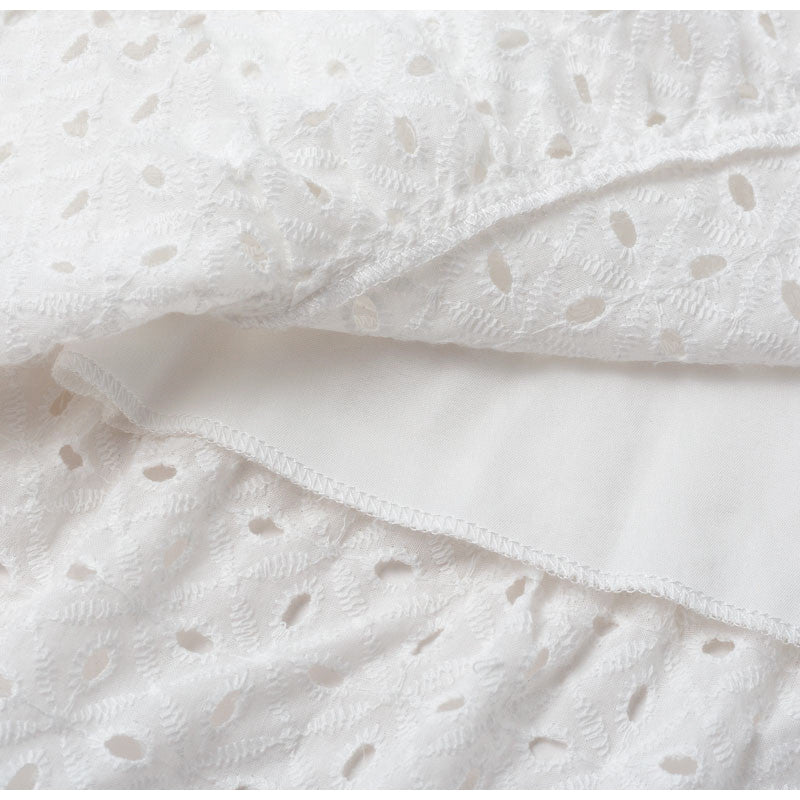 Bowknot shoulder embroidered women's dress
