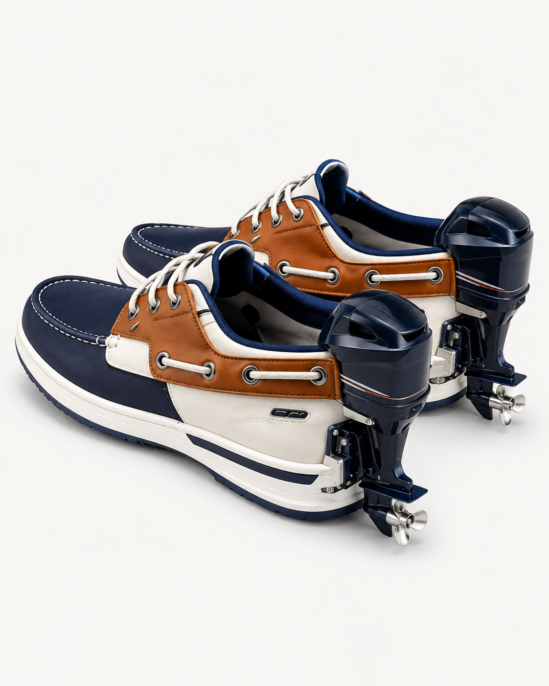 Motor-Inspired Nautical Boat Sneakers