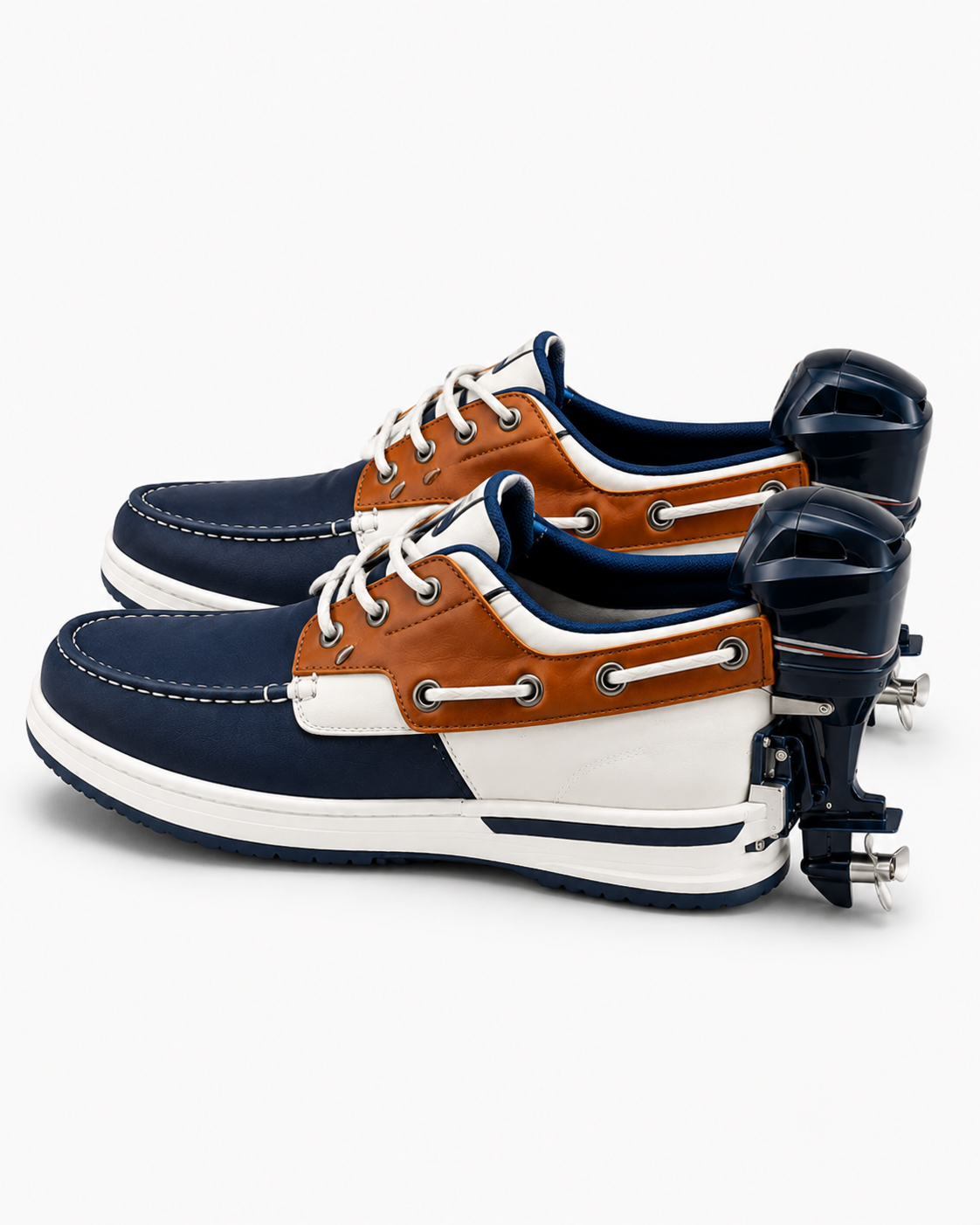 Motor-Inspired Nautical Boat Sneakers