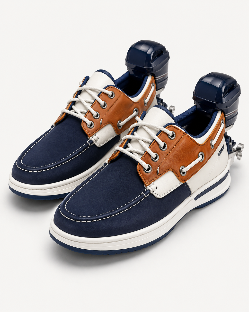Motor-Inspired Nautical Boat Sneakers