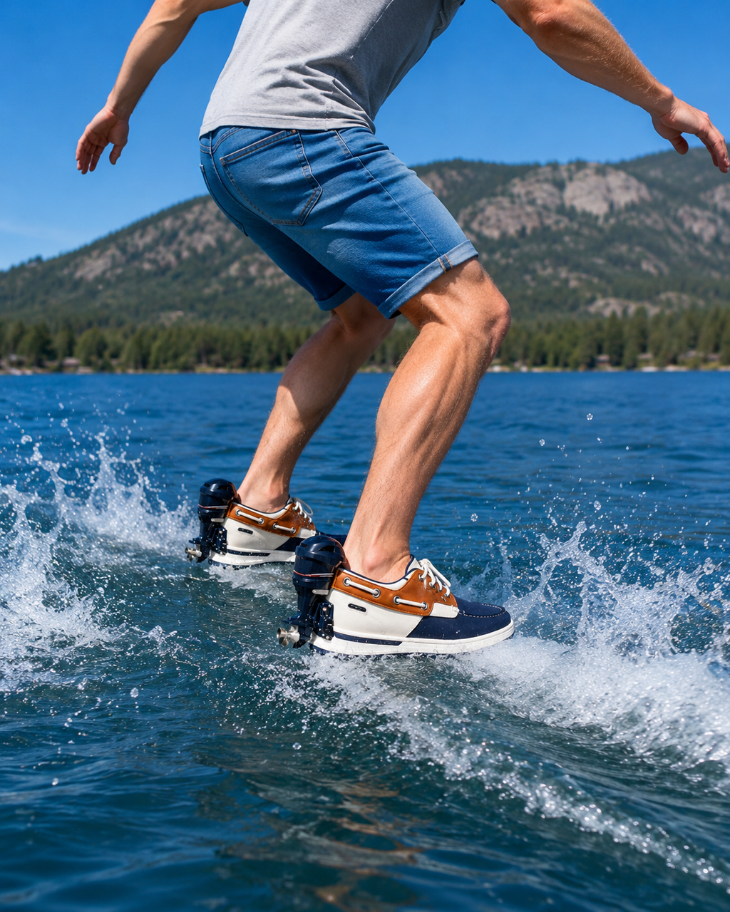 Motor-Inspired Nautical Boat Sneakers
