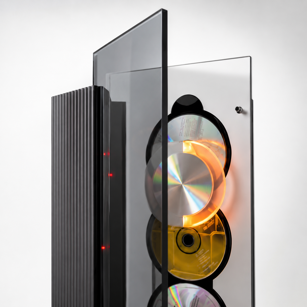 Vertical CD Display Music System