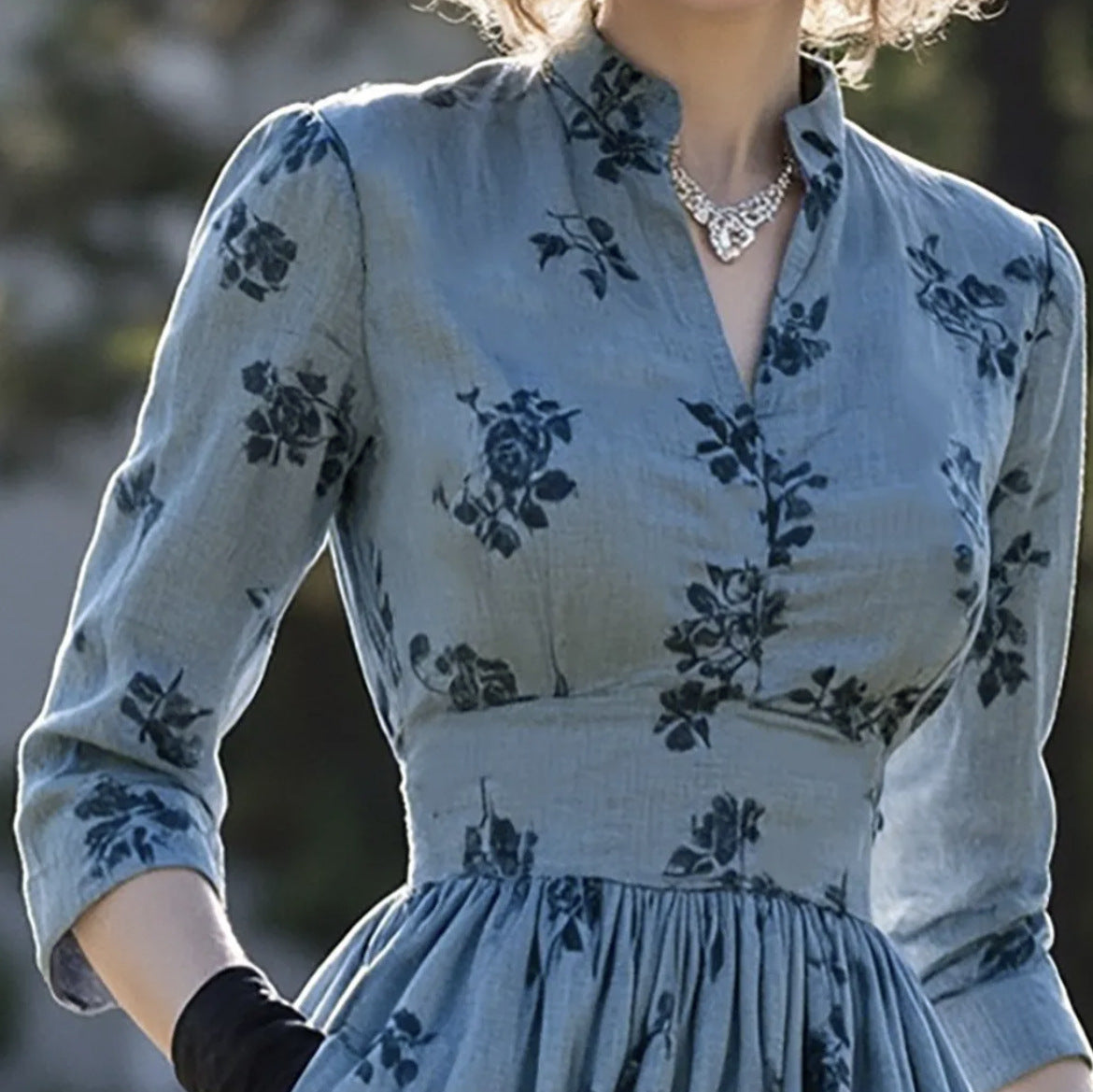 Embroidered Vintage Elegant Long Dress