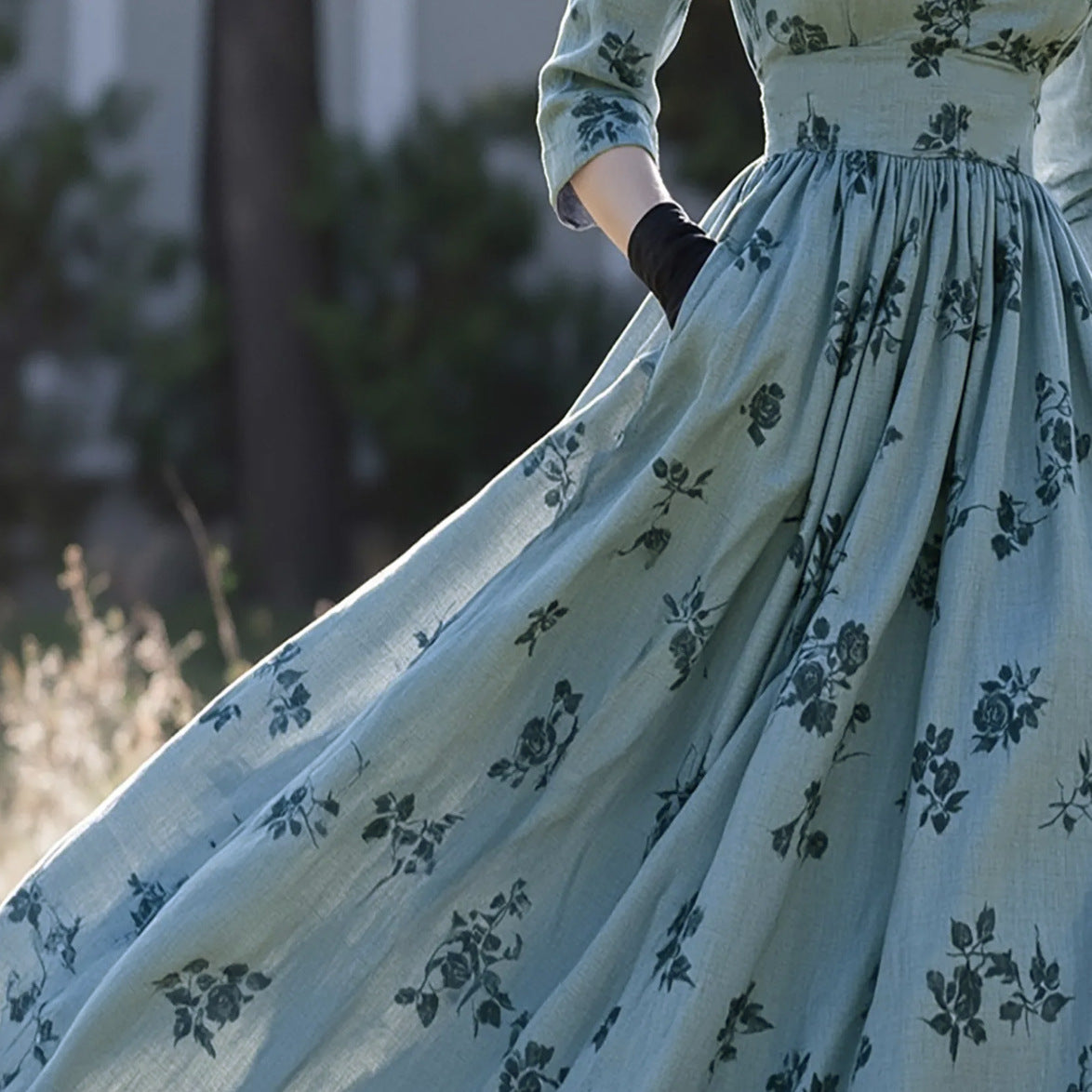 Embroidered Vintage Elegant Long Dress